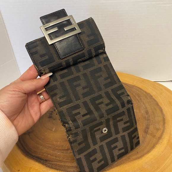Fendi Large Zucca Canvas Wallet snap Button Wallet main image 5